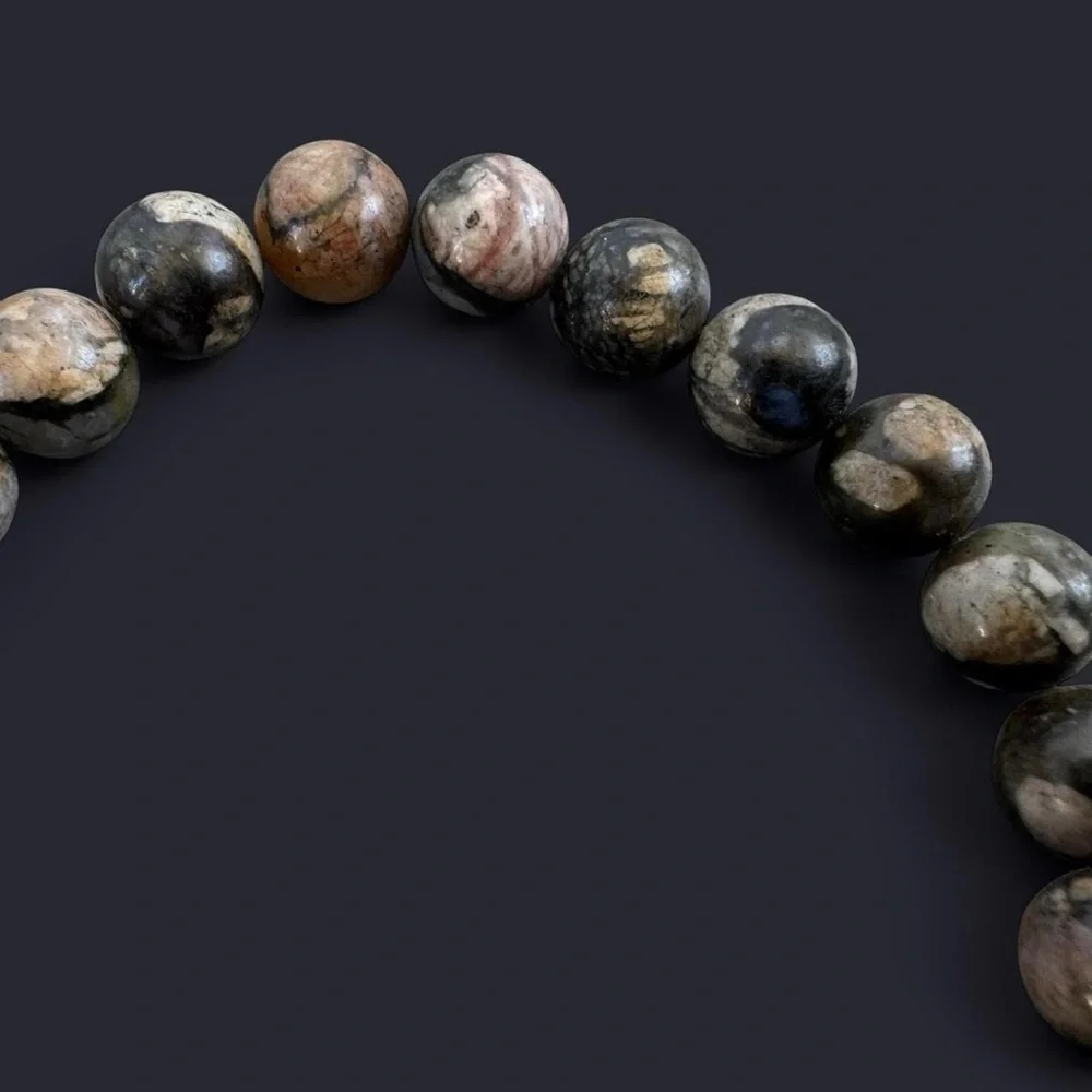 Llanite Gemstone Bead Bracelet 8mm